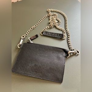 RUDSAK Black Mini Crossbody Bag with Gold Chain